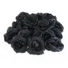 Fleurs décoratives 50pcs Black Rose Life Live Lifeke Artificial Bridal Bouquet Farty Floral Floral Foral For Home Saint Valentin Decor Decor