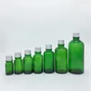Lagringsflaskor 500x 5 ml-100 ml Grön glasflaskflaskor eterisk olja med cap plug-parfym