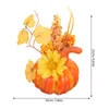 Dekorativa blommor Pumpkin Decor Autumn Thanksgiving Table Centerpiece Decoration Day