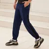 Pantaloni da uomo allenamento casual allenamento atletico joggers pantaloni alla moda per pantaloni allacciati di pallacanestro sport bottoni a strisce