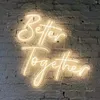 Forniture per feste Wedding White Neon LED Nome Segno Store Vintage Outdoor Glow in vendita Logo personalizzato