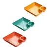 Dinnerware Sets 3 Pcs French Fries Tray Snack Trays Chip Convenient Sushi Plate Household Serving Square Pp Baby Plastic