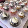 Hediye sargısı 100pcs kare cheesecake kutuları dilim kek kutusu üçgen turta tutucular cupcake konteyner için fırın partisi düğün