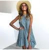 Mulheres vestido de verão gestante mulher polka ponto chiffon mangas praia mini casual solto colete vestidos maternidade 240326