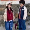 Jackets Children Coat 2024 Spring Autumn Fashion Boys Girls Korean Styles Loose Zipper Top Casual Color Patchwork Baseball Uniform