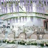 Decorative Flowers Valentines Artificial Wisteria Flower False Rattan Wedding Arch With Included