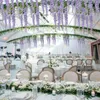 Dekorativa blommor Valentines Artificial Wisteria Flower False Rattan Wedding Arch med inkluderad