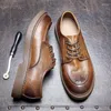 Casual Shoes Spring Driving Men Genuine Leather Loafers Luxury Derby Work Wedding Daily Home Shoe