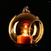 Vasen Teelicht Offener Mund Hanging/Tisch Weihnachtsdekoration Flasche Füllbare B.Uble Clear Glass Ball Microlandscape Container