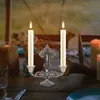 Candels Igreja Candlestick Stand Taper Cross Tea Light Ligo de zinco Shabat Style European