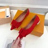 Casual Shoes Women Est Spring Autumn Natural Kid Suede Ballet Flats Bow-knot Loafers Slip-on Pointed Toe Designer Zapatillas