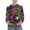 Kobiety damskie Trippy Streetwear Winter Circles Op Art Wzorka Zabawna Bluza Bluza Kobieta luźna graficzna bluzy graficzne