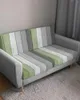 Stoelbedekkingen Vintage groene grijs geleidelijke houten korrel stoel kussenafdekking bankbeschermer stretch verwijderbare slipcovers