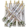 Wegwerp Flatware 200 Ronde Chinese eetstokjes voor Sushi Bamboo Cop Sticks - bestek