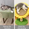 Sunflower Cat Climbing Frame Grinding Paws Scratching Board Sisal Scratcher Column Pet Furniture Supplies cat toy 240320