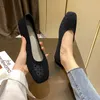 Casual Shoes Women Stretch Knit Sneakers Soft Moccasin Hollow Ballet Flats Summer Candy Color Breattable Loafer Non-Slip Work