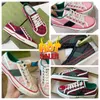 Ny tennis 1977 Canvas Casual Shoes Designer Women Shoe Italy Green and Red Blue Web Stripe Rubber Sole för Stretch Cotton Low Platform Top Men Sneaker