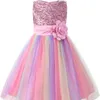 Jerrisapparel Flower Girls Sequin Robe Rainbow Tutu Birthday Party Robe Pageant Robe