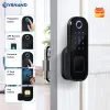 Verrouillage tuya biométrique double empreinte digitale verrouillage wifi wifi fechadura etronica verrouillage de porte de bord intelligent pour porte extérieure