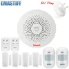 KITS TUYA WiFi Sistema di allarme domestico Wireless 433MHz Ladro Sicurezza Smart Home App Finestra Sensore Finestra Rilevatore