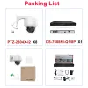 System Hikvision Compatible Video Security CCTV System Kits 8st 5/8MP 4X Optical Zoom PTZ Camera Hikvision 8ch Poe NVR DS7608NIQ1/8P