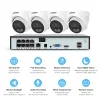 System H.View 8MP 4K Video Surveillance Kit 8ch CCTV Security Cameras System Home AI Face Detection Audio Dome IP Camera Poe NVR Set