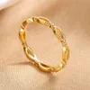 Nieuwe handwerk Koreaans Koreaans kleine en minimalistische dames Instagram Trendy Open Hollow Plain Tail Ring Fijn Gold Pated