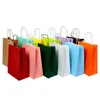 Emballage cadeau 10/30 / 50pcs Sac de fête de vacances avec poignée bijoux Shopping Christmas de la Saint-Valentin Mariage Colored Paper