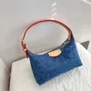 Blue Denim Flowers Designer Handtassen Portores Grote capaciteit Winkeltas Tas Wallet Schoudertas Luxe