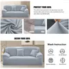 Stoelbedekkingen Solid Color 1/2/3/4 stoelen Bankafdekking Elastische Melk Zijderstof Hoek Couch Slipcovers Furniture Protector voor woonkamer