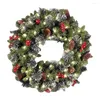 Decorative Flowers Christmas Holiday Art Wreath Artificial Lighting Simulation Multifunctional Party Year Decor Props