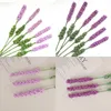 Fiori decorativi 5 pezzi intrecciati a mano lavanda artificiale lavanda fai -da -te lavorare a maglia fiore pianta finta finitura finita bouquet di San Valentino