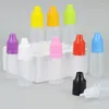 Bouteilles de rangement 20pcs 10 ml capuchon amovible multi-couleurs en option bouteille transparente fine fiche intérieure pp matériau plastique vide