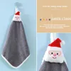 Towel Absorbent Cartoon Velvet Hand Towels Skin-friendly Christmas Year Bathroom Hanging Face Cute Gift Home Accessories