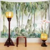 Arazzi Tropical Banana Leaf Abete Muro appeso Foresta retrò Boho Aesthetic Room Decore Hippie Essicatore Tessuto