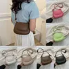 Korean Style Simple Pu Underarm Bag Minority Design Crossbody Bag Women Handbag Girls Fashion Retro Handbag