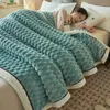 MANUDAS VELVET Autumn Winter Warm Sleeping Blanket Flanela suave Flanela para la cama acogedor color sólido Calidez