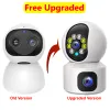 Kameralar 2K 4MP Çift Ekran Akıllı Ev WiFi IP Kamera Kapalı Güvenlik Gözetim PTZ CCTV 360 Bebek / Dadı / Pet Cam için Video Monitör