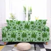 Couvre-chaises couvercle de canapé imprimé de plantes simples avec décoration universelle élastique résistante à la poussière et résistante aux rides