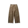 Pantaloni da uomo uomini sciolti casual mezzo elastico in vita giapponese coreano vintage streetwear gamba abita da gamba cittadini