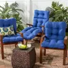Pillow Greendale Home Fashions Marine Blue 42 X 21 In. Outdoor Reversible Tufted Chair