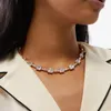 Choker Stonefans Luxury Square Zircon Halsband Bröllopstillbehör 2024 Bridal Crystal Tennis Chain Jewelry for Women