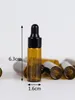 Depolama Şişeleri 20pcs 5ml Amber Damla Cam Parfüm Gözlü Sevimli Esansiyel Yağ