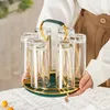 Kitchen Storage Golden Iron Art Glass Cup Rack For Water Mug Draining Drying Organizer Drain Holder Stand Home