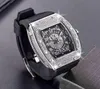 Designer Luxury Bling Diamond for Fashion Quartz Wristwatch Man Hip Hop Iced Out Men039s montres Tonneau Clock4032447