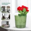 Vasen Blume Arrangement Shop Bucket klarer Zylinder Mülleimer Blumenpot Halter Plastik Office Dekor