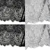 Tableau de table coussin rustique américain nappe en dentelle florale vintage Black White Mesh Tulle Square Couverture supérieure pour le mariage 145x145cm