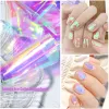 Equipaggiamento 5 cm*100m AURORA AMPIONI DI GLOGA DI GLAST AURORA STUDI 5 Colori Laser Cellophane Nails Decorazione Art Specchio Decal