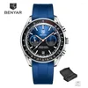 Zegarek na rękę Benyar Moon Watch for Men Dial Chronograph Waterproof Waterproof Quartz Mens Watches Automatyczny sport Top Luksus Clock 2024