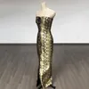 Casual Dresses Celebrity Red Carpet Show Evening Party Dress Women Sexy Snake Stripes Bodycon Long Laced-up Nightclub Wear